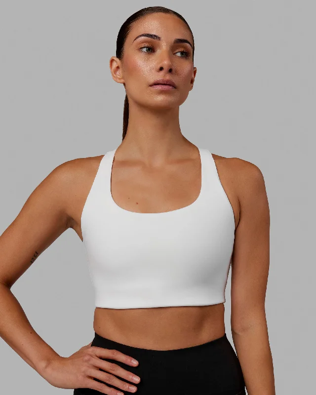 Ace Long Line Bra - White