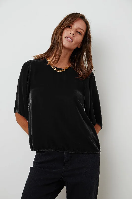 ANDI SILK VELVET TOP