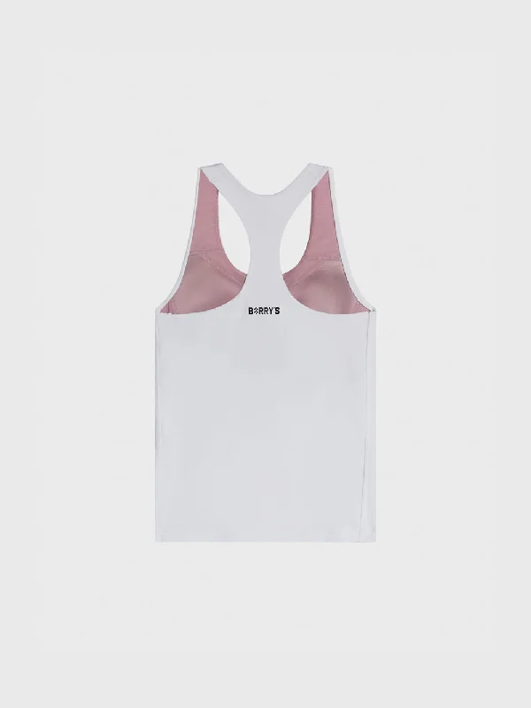 BARRY'S X NIKE DRI-FIT SWOOSH BRA TANK WHITE