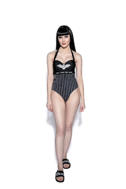 Bat Pinstripe One Piece