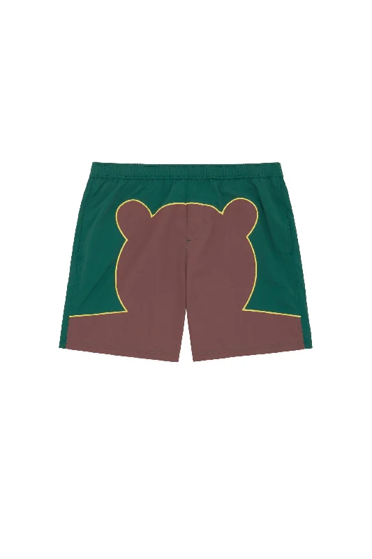 Bear Silhouette Swim Shorts