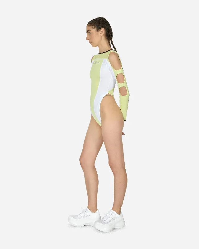 Feng Chen Wang Top Pale Lime Yellow / White