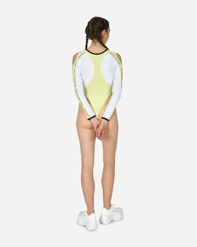 Feng Chen Wang Top Pale Lime Yellow / White