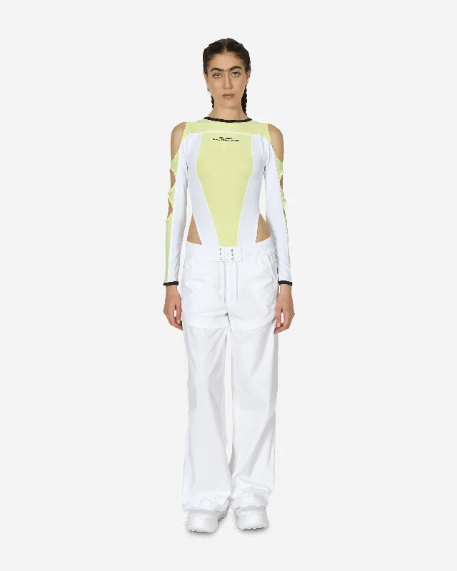 Feng Chen Wang Top Pale Lime Yellow / White