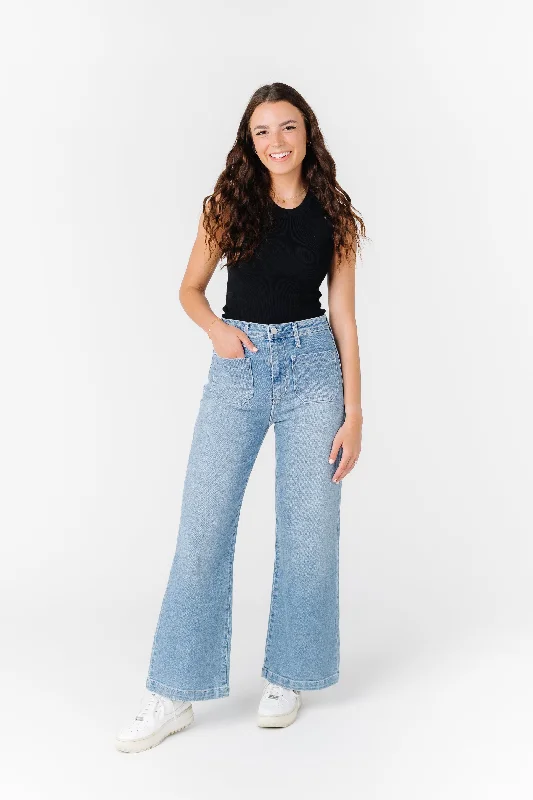 Date Time Pocket Wide Leg Jeans