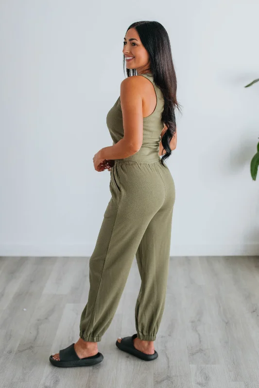 Dax Two-Piece Lounge Set - Olive