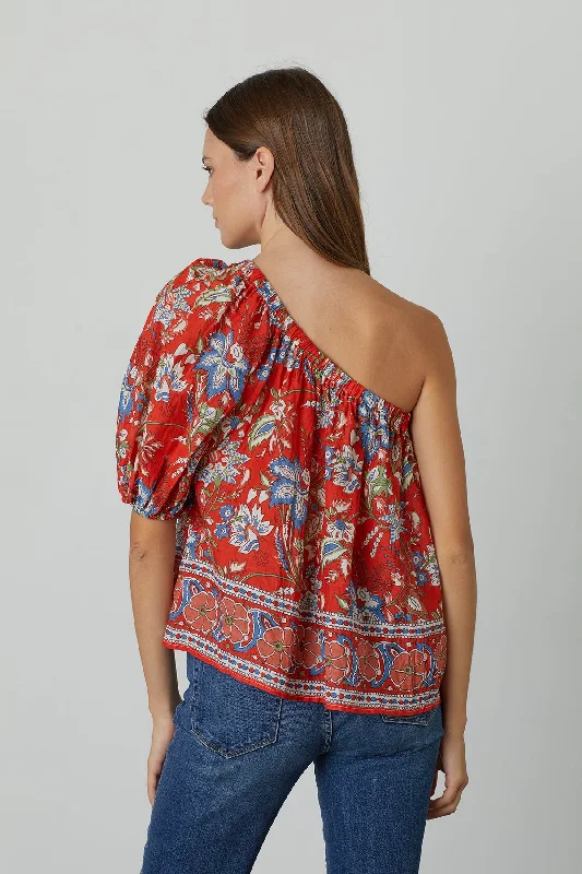 DIANA ONE SHOULDER PRINTED TOP