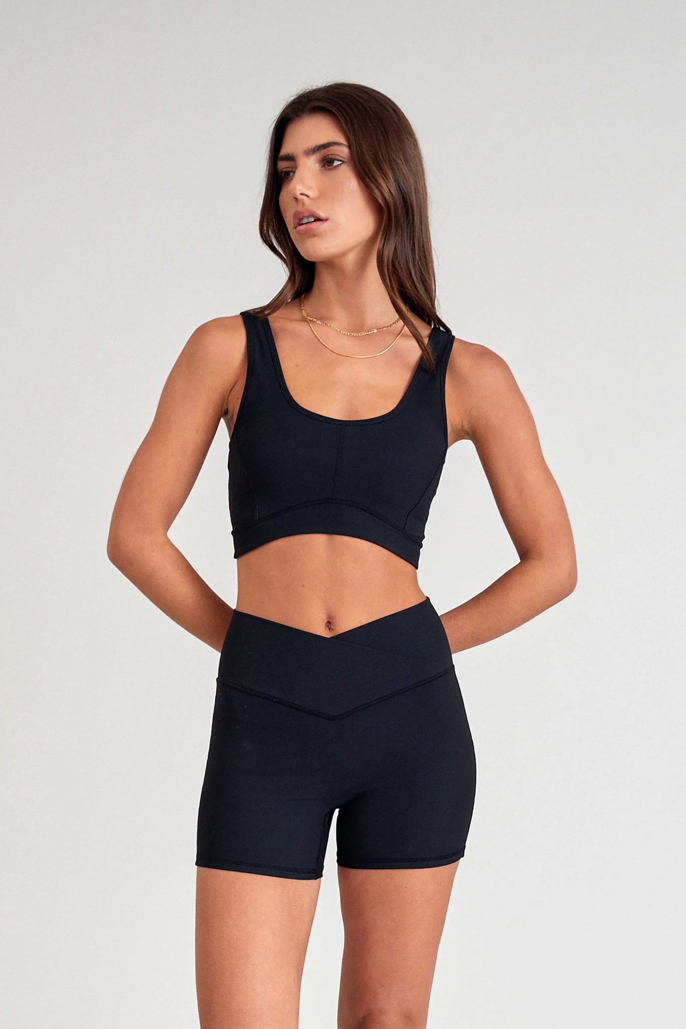 Eco Rib Contour Sports Bra (Black)