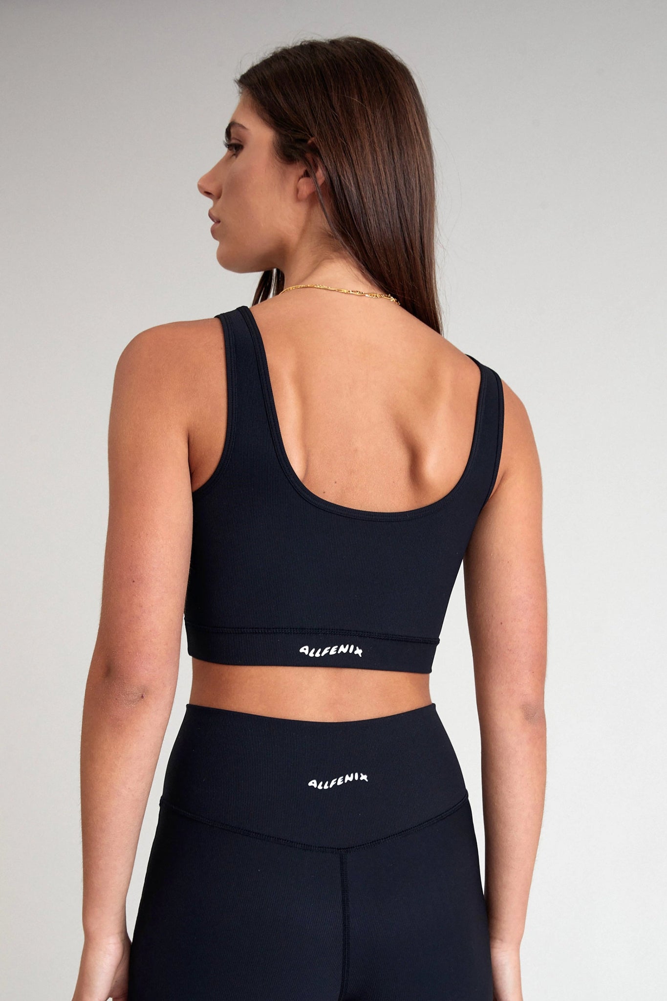 Eco Rib Contour Sports Bra (Black)