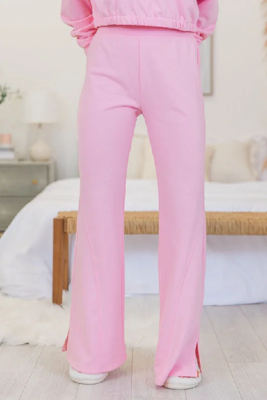 Found My Peace Pink Pullover and Pant Lounge Set