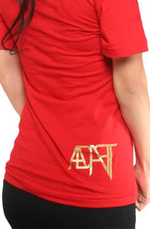 Gold Blooded (Women's Red V-Neck)