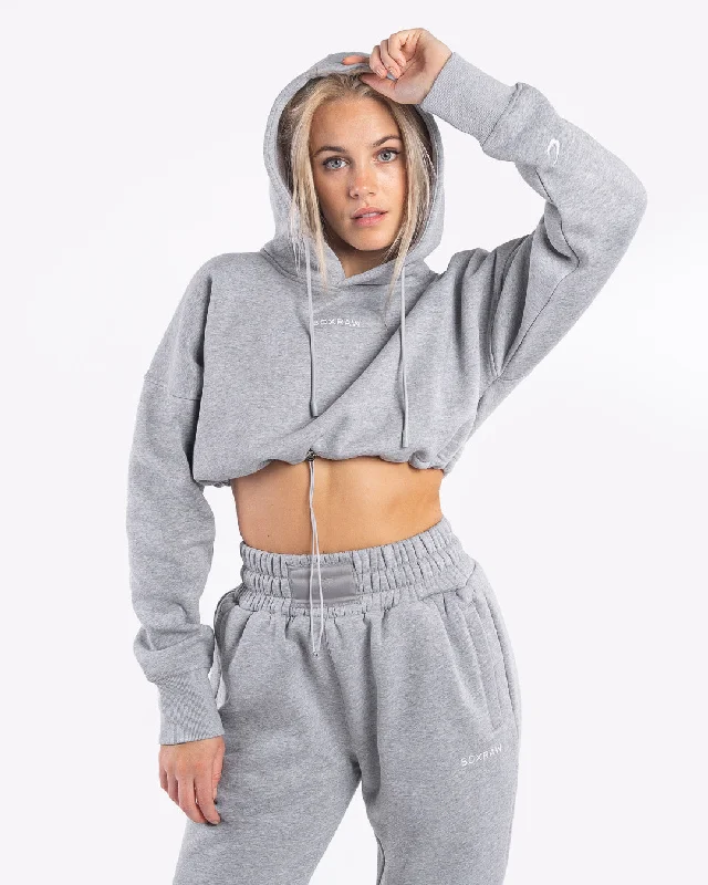 Johnson Cropped Hoodie - Grey