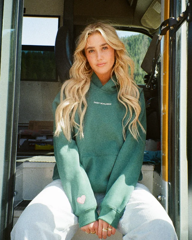 ""Let's Go on a Drive"" Oversized Lux Hoodie in Green