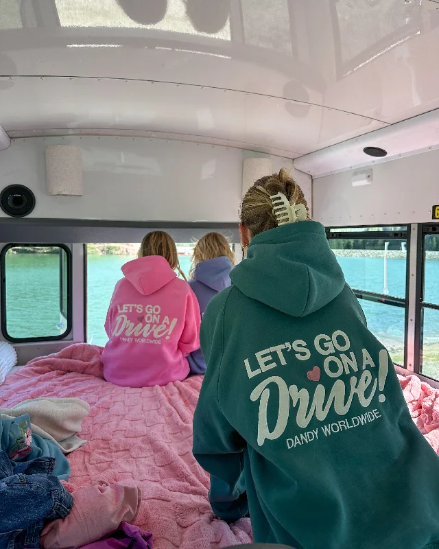 ""Let's Go on a Drive"" Oversized Lux Hoodie in Green