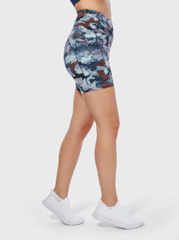 LULULEMON BLUE CAMO POWER THRU HR SHORT 6""