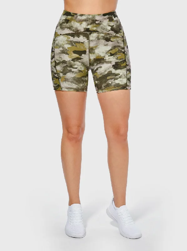 LULULEMON JUNIPER CAMO POWER THRU HR SHORT 6""