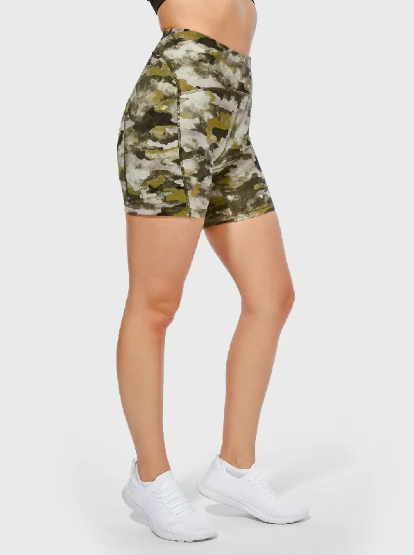 LULULEMON JUNIPER CAMO POWER THRU HR SHORT 6""