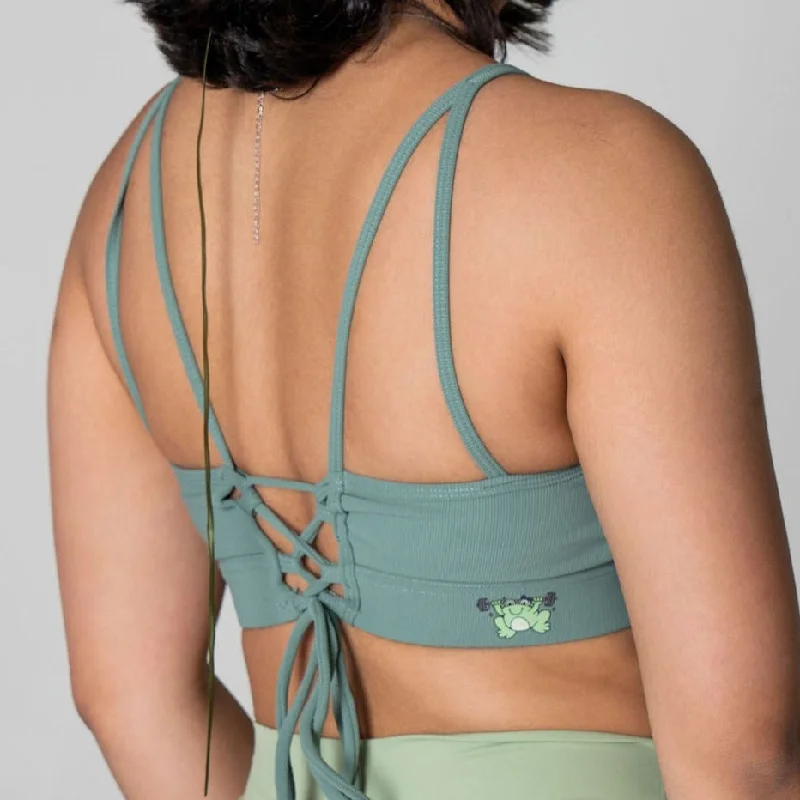 MARDI GRA MINT-TIE BACK BRA