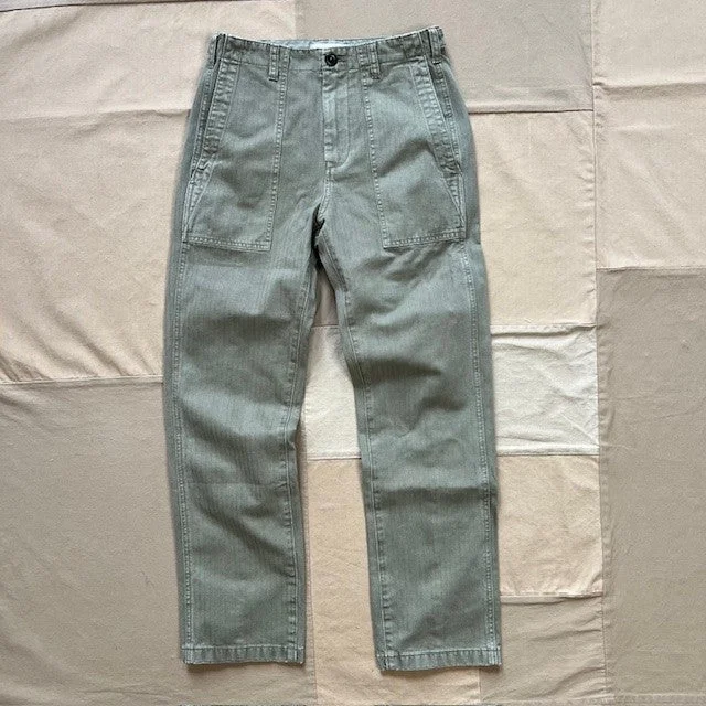 Neil Pant in Herringbone, Vintage Olive