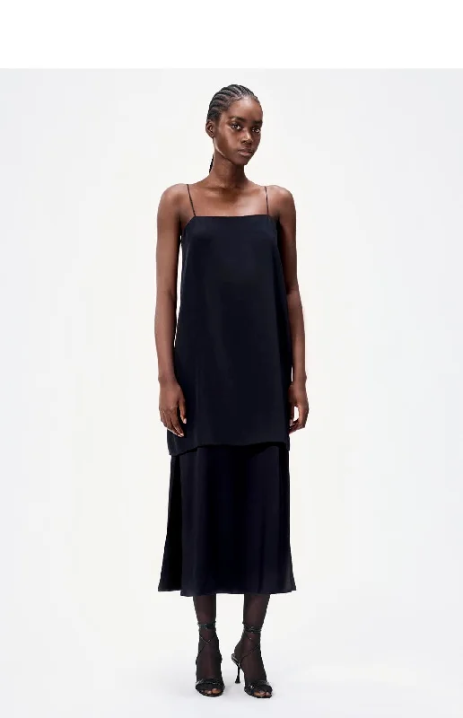 NINA DRESS IN SILK CREPE