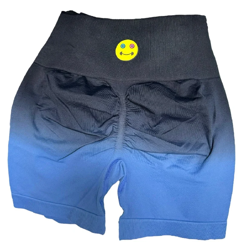 OCEAN BLUE OMBRÉ- SCRUNCH SHORTS (SUPER STRETCH)