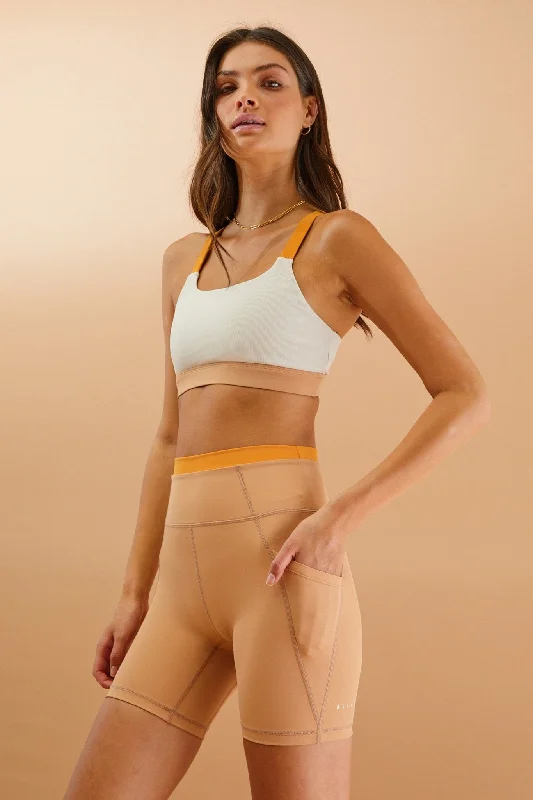 V-back Sports Bra (Clay)