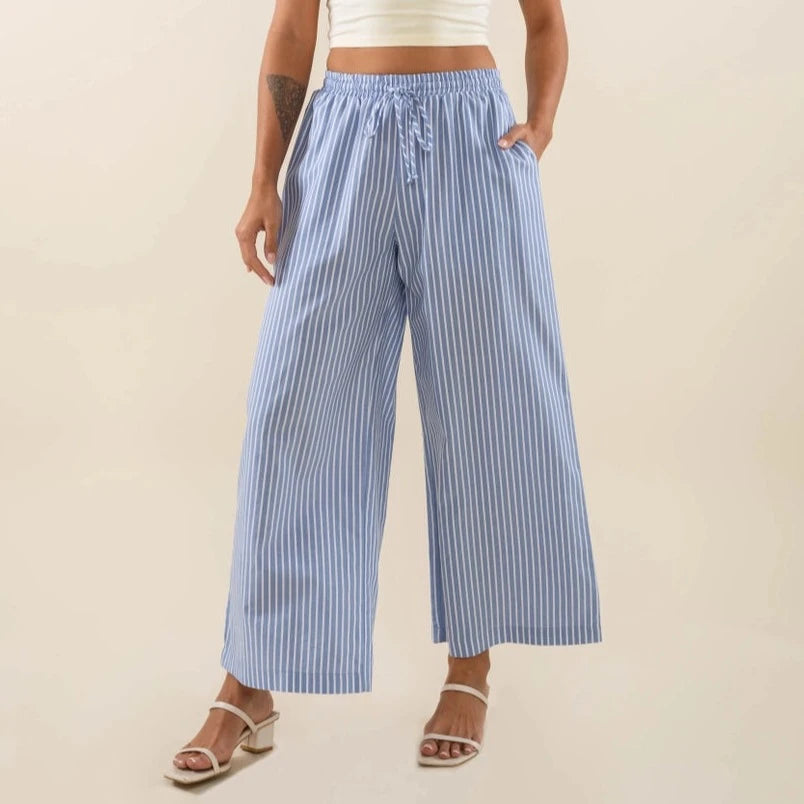 Savannah Striped Wide-Leg Pant