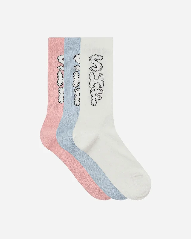 3 Pack Cloud Logo Sock Multicolor