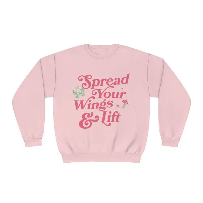 SPREAD YOUR WINGS AND LIFT (PINK)- CREWNECK