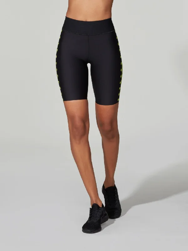 ULTRACOR BLACK NEON STARS FLASH NERO HIGH BIKER SHORT