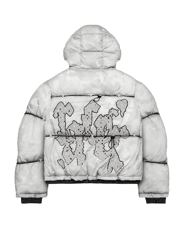 White Camo Puffer Jacket 3.0