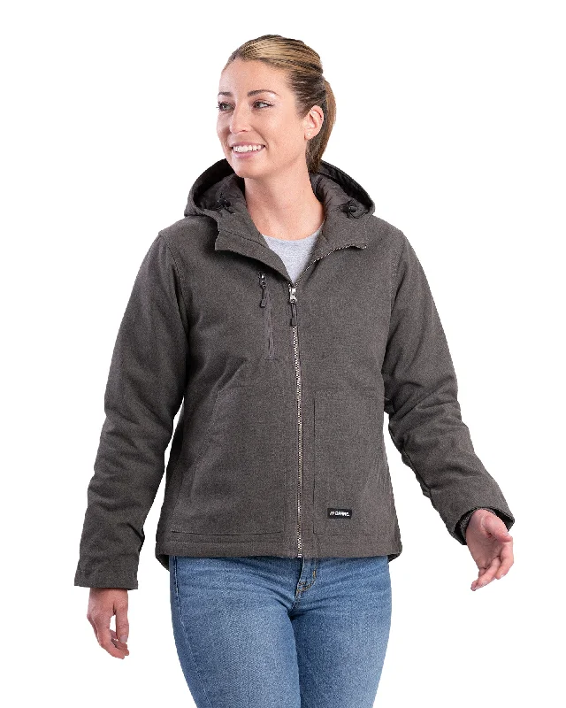 Women's Heathered Duck Hooded Jacket