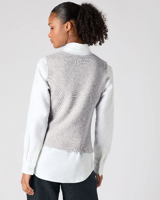 Women's Mila Cotton Cashmere Silk Waistcoat Fumo Grey