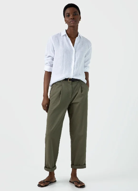 Women's Linen Shirt in White