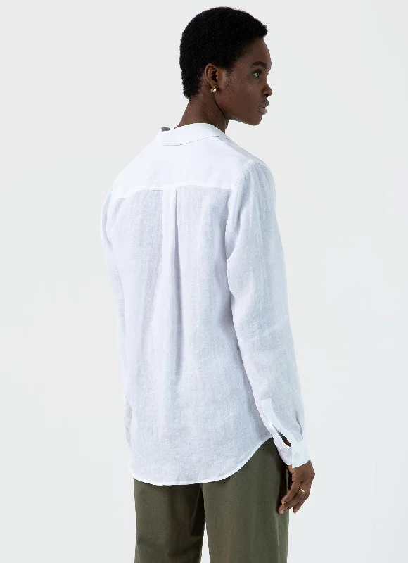 Women's Linen Shirt in White