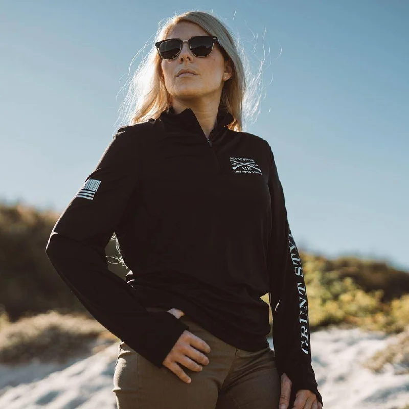 Women's Overwatch 1/4 Zip - Black