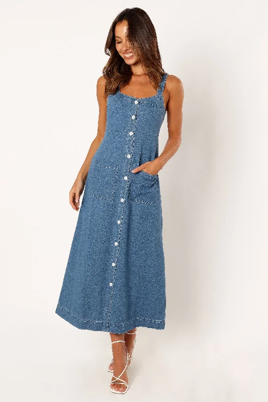 Bettie Midi Dress - Denim