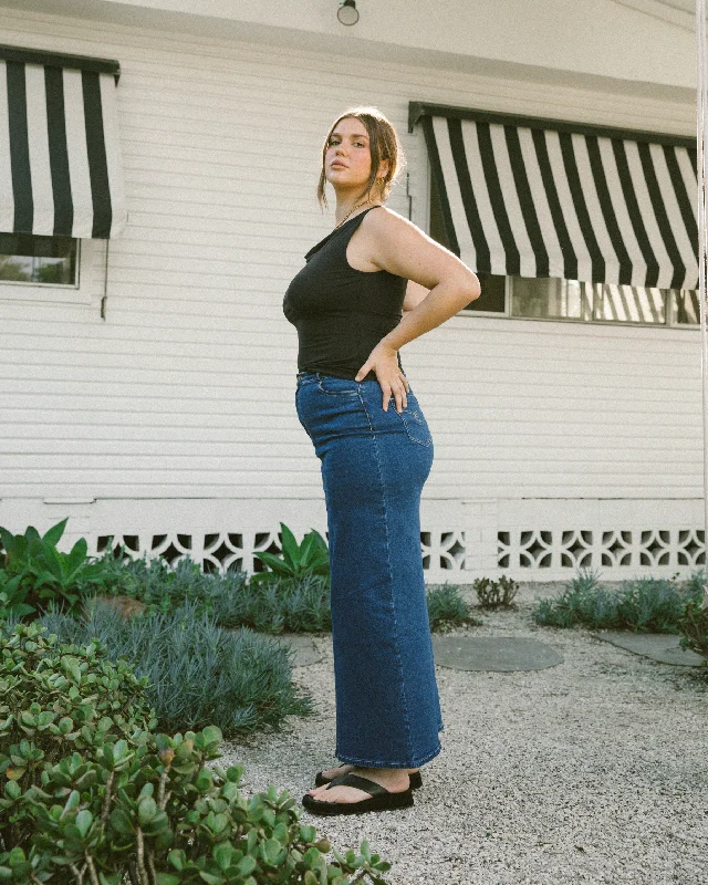 Lola Denim Maxi Skirt | Blue Denim