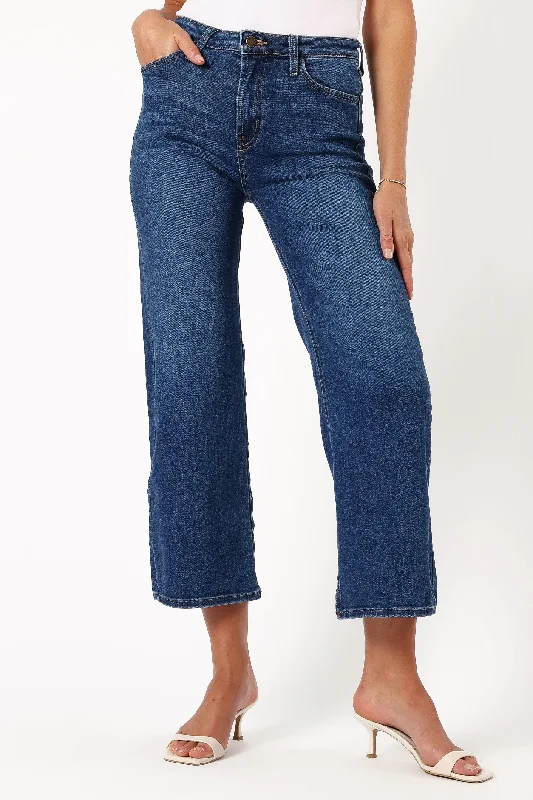 Otto Wide Leg Jean - Dark Denim