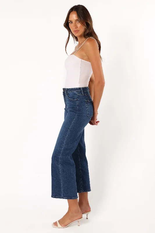 Otto Wide Leg Jean - Dark Denim