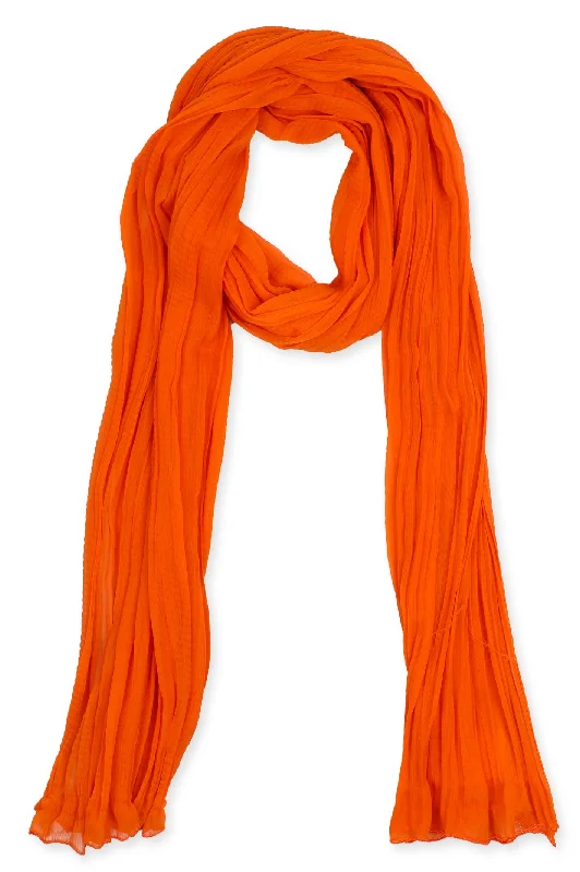 Orange Crinkle Shiffon Dupatta