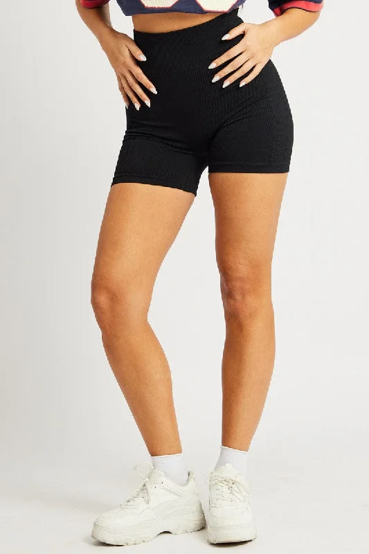 Black Bike Shorts Seamless