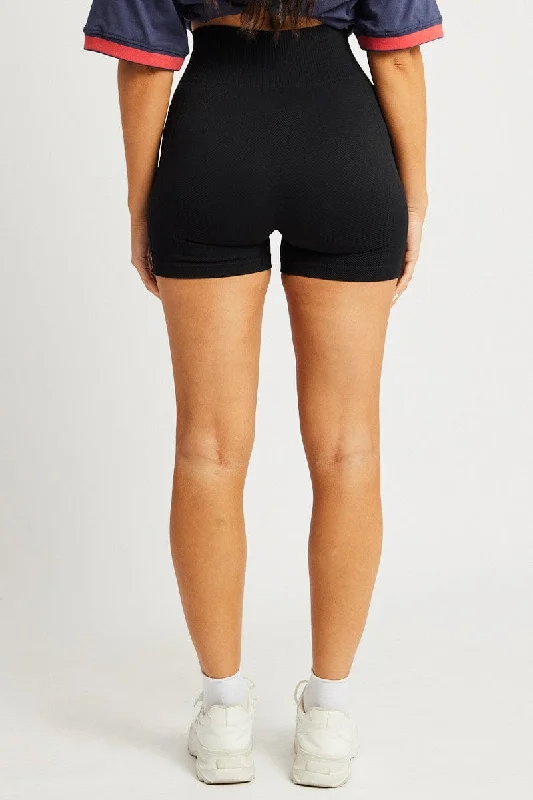 Black Bike Shorts Seamless