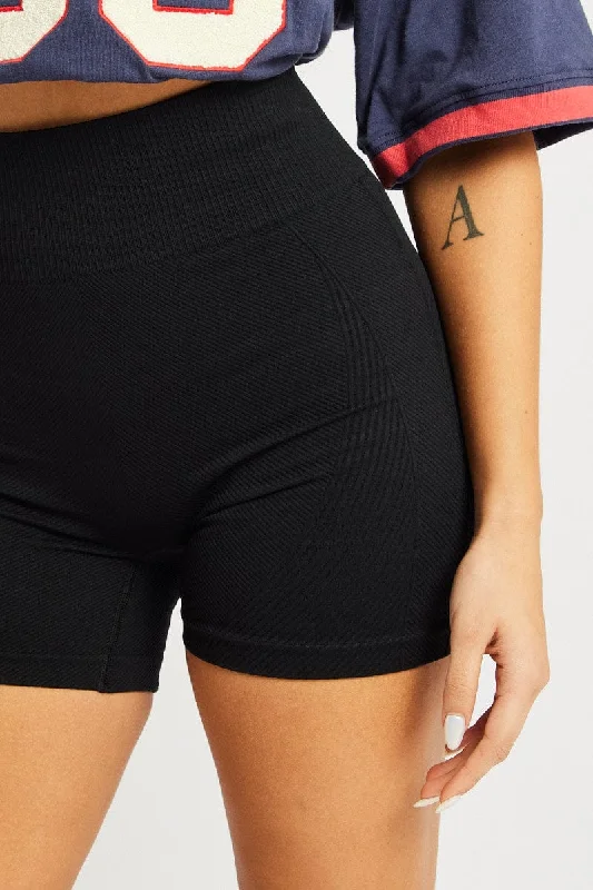 Black Bike Shorts Seamless