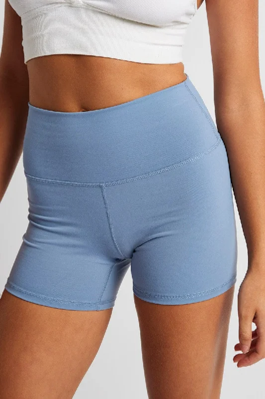 Blue Bike Shorts