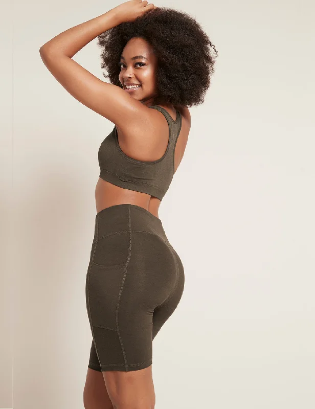 Motivate 8"" High-Waist Shorts - Dark Olive